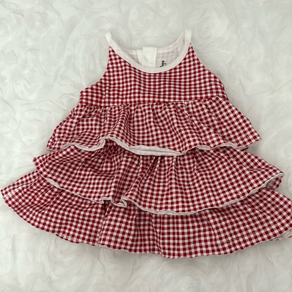 Burt’s bees 0-3 mont dress, red